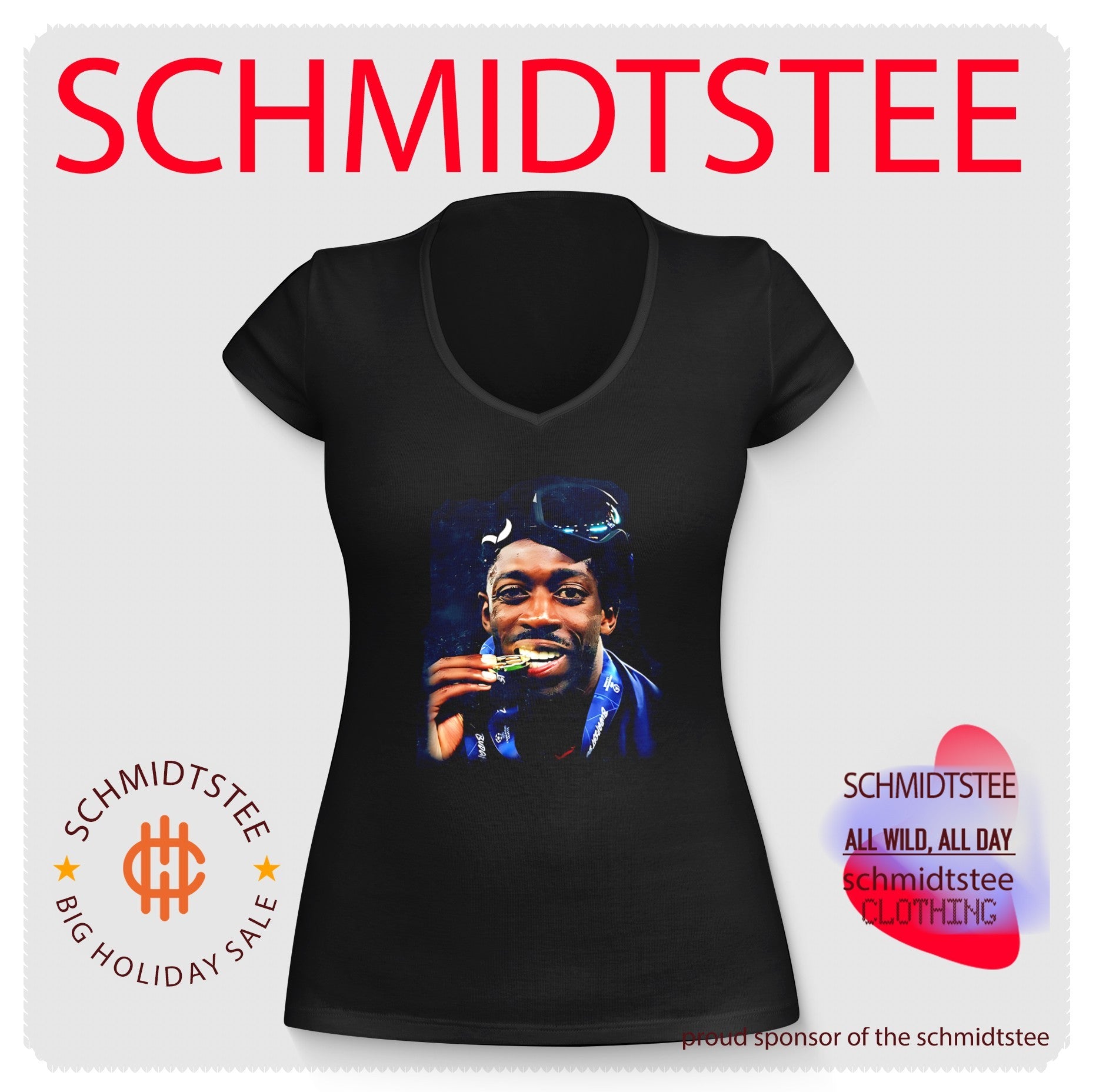 Paris Saint-Germain Ousmane Dembele biting medal shirt