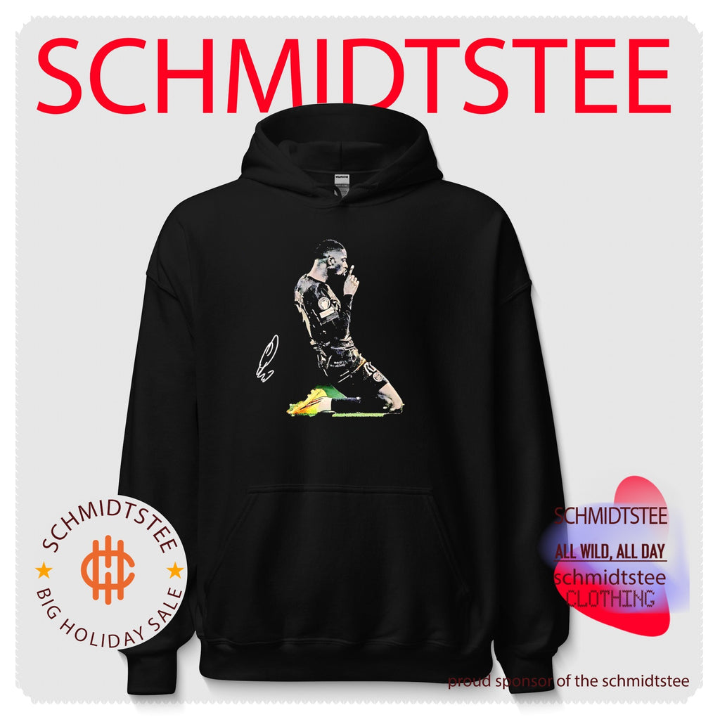 Paris Saint-Germain Ousmane Dembele celebrating on one knee illustration shirt