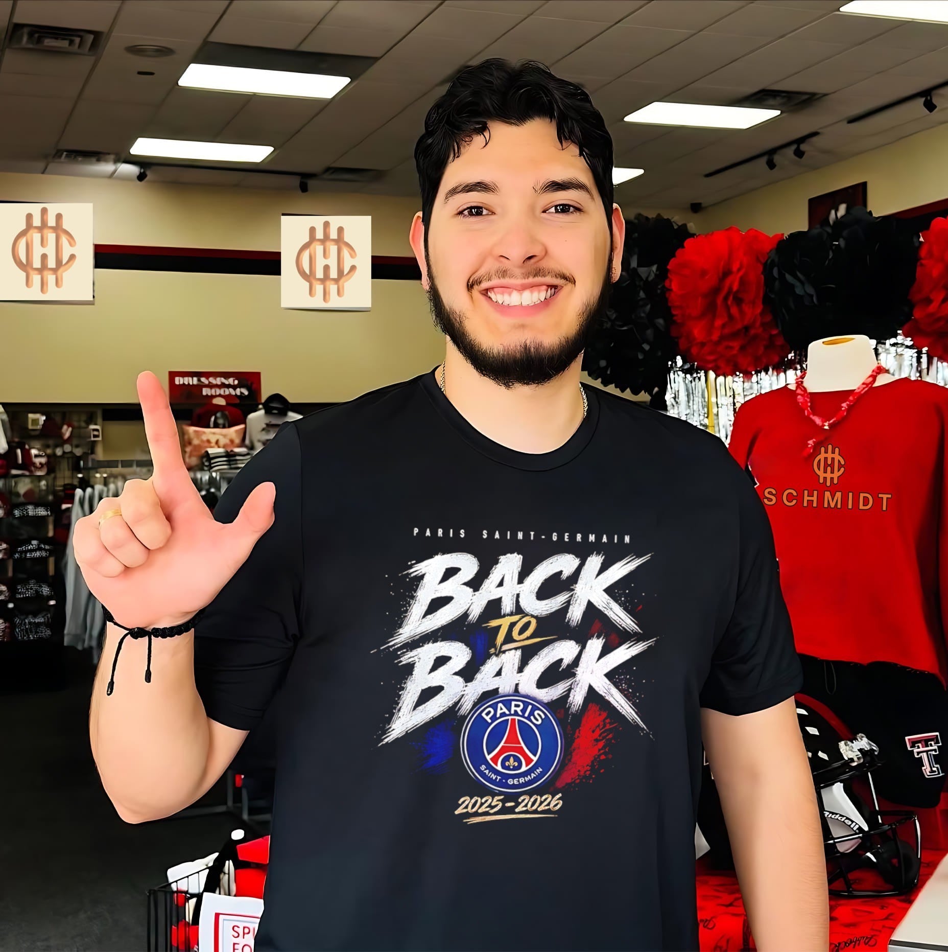Paris Saint-Germain back to back 2025 2026 logo shirt