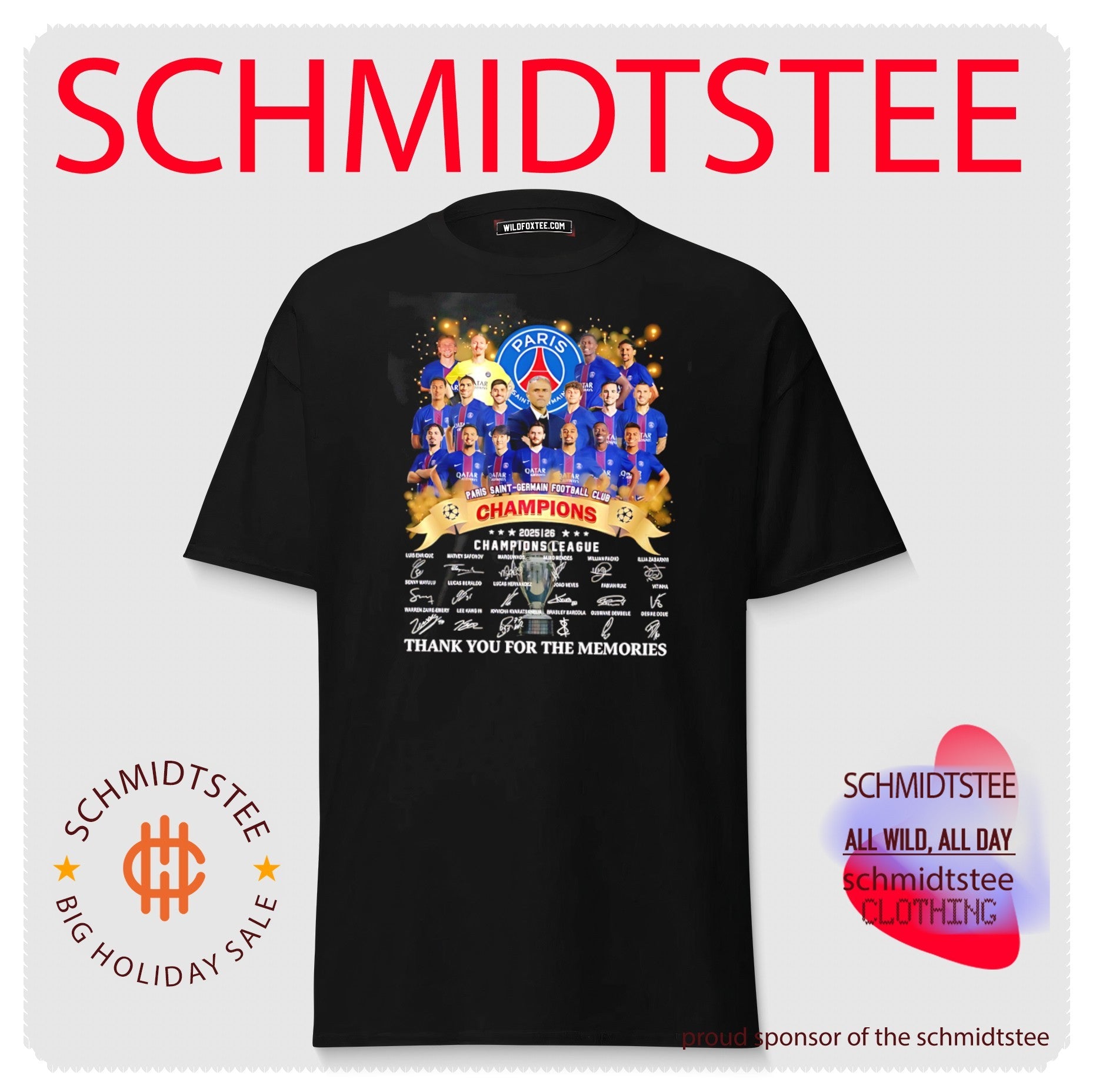 Paris Saint-Germain football club Champions 2025 2026 signature shirt
