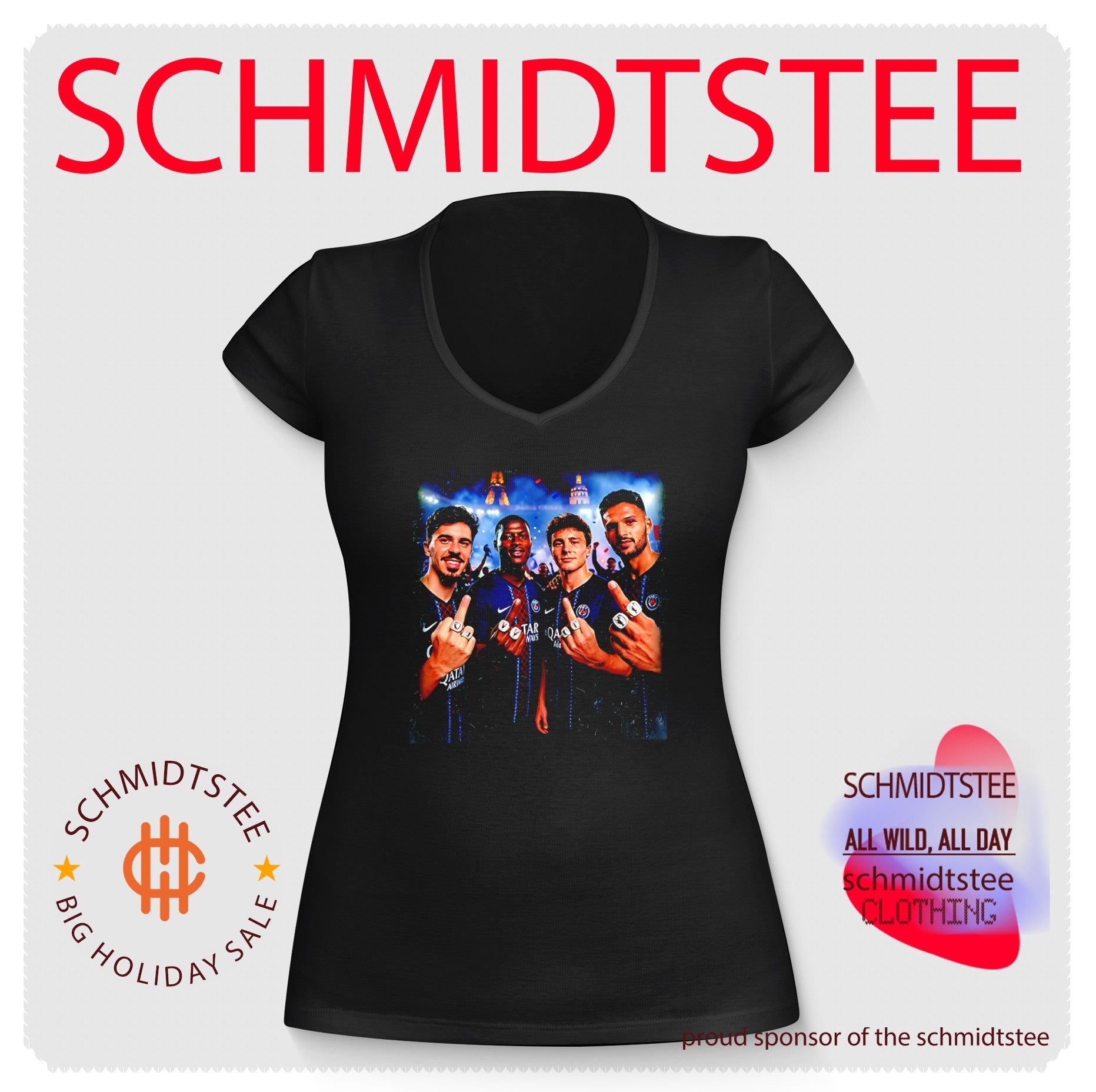 Paris Saint-Germain team member middle finger shirt