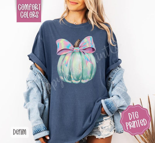 Pastel Pumpkin Shirt Comfort Colors, Trendy Halloween Tshirt