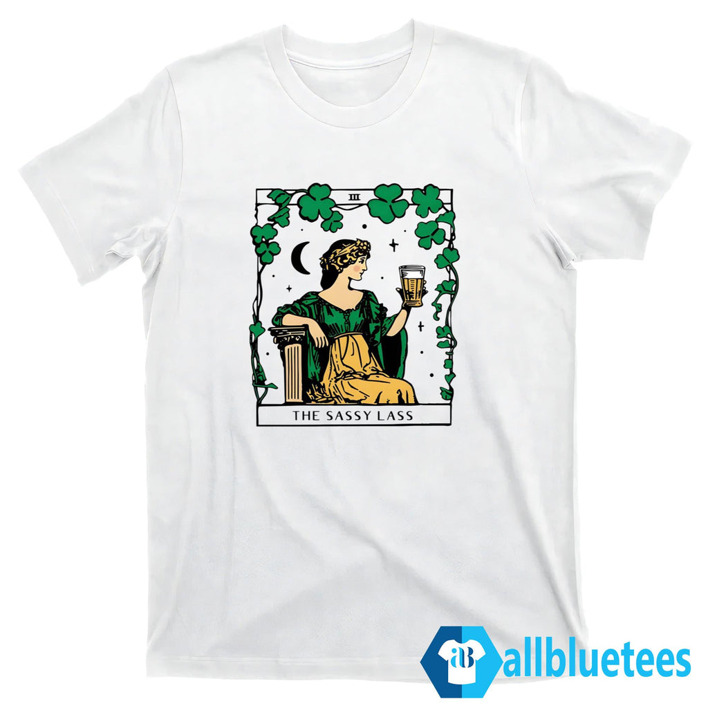 St. Patrick’s Day The Sassy Lass Tarot Card Shirt
