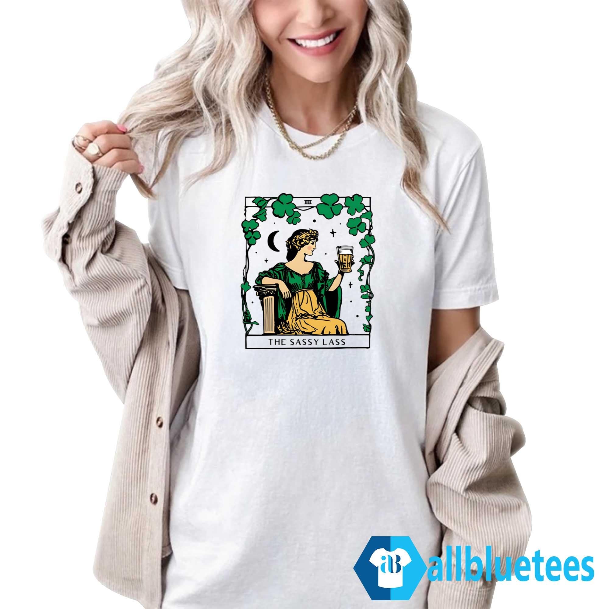 St. Patrick’s Day The Sassy Lass Tarot Card Shirt