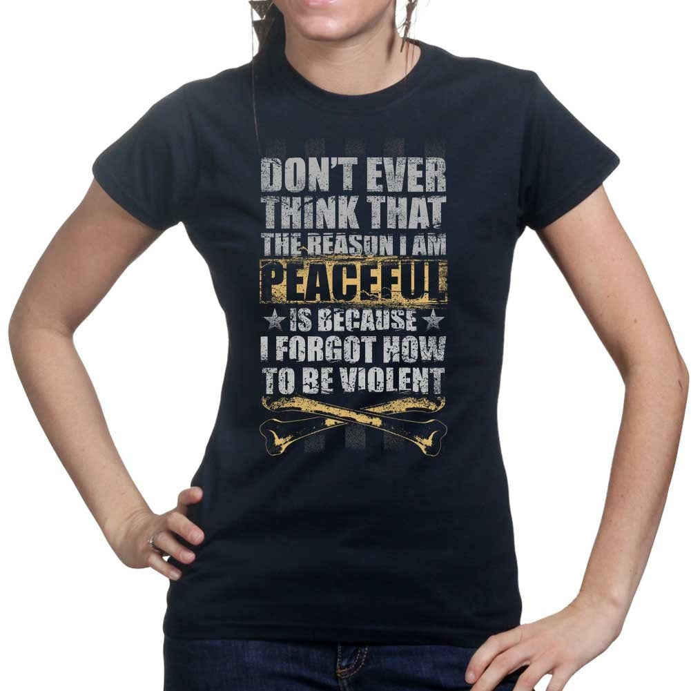 Ladies Peaceful and Violent T-shirt Hoodie, Sweatshirt | CoreVibeTees.com (Image 1)