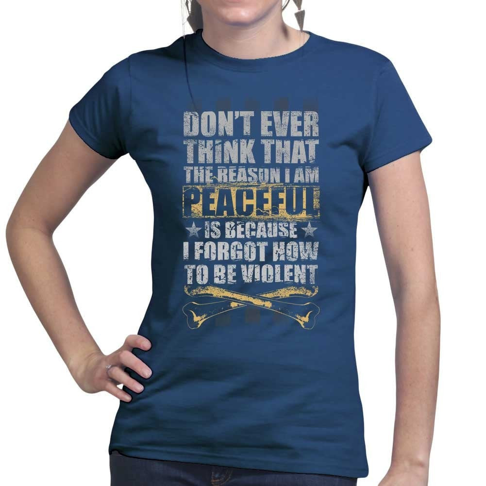 Ladies Peaceful and Violent T-shirt Hoodie, Sweatshirt | CoreVibeTees.com (Image 3)
