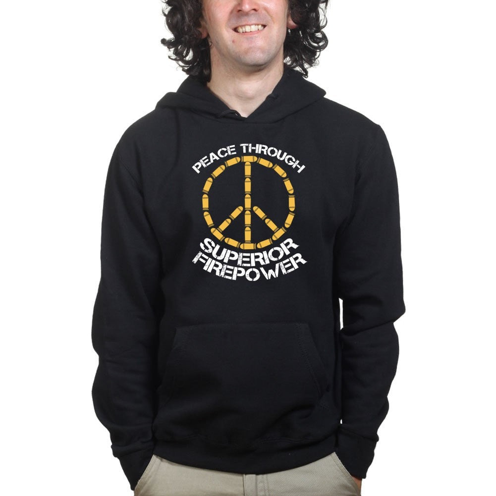 Peace Through Firepower Hoodie Style001 T-Shirts, Sweatshirt | CoreVibeTees.com (Image 1)