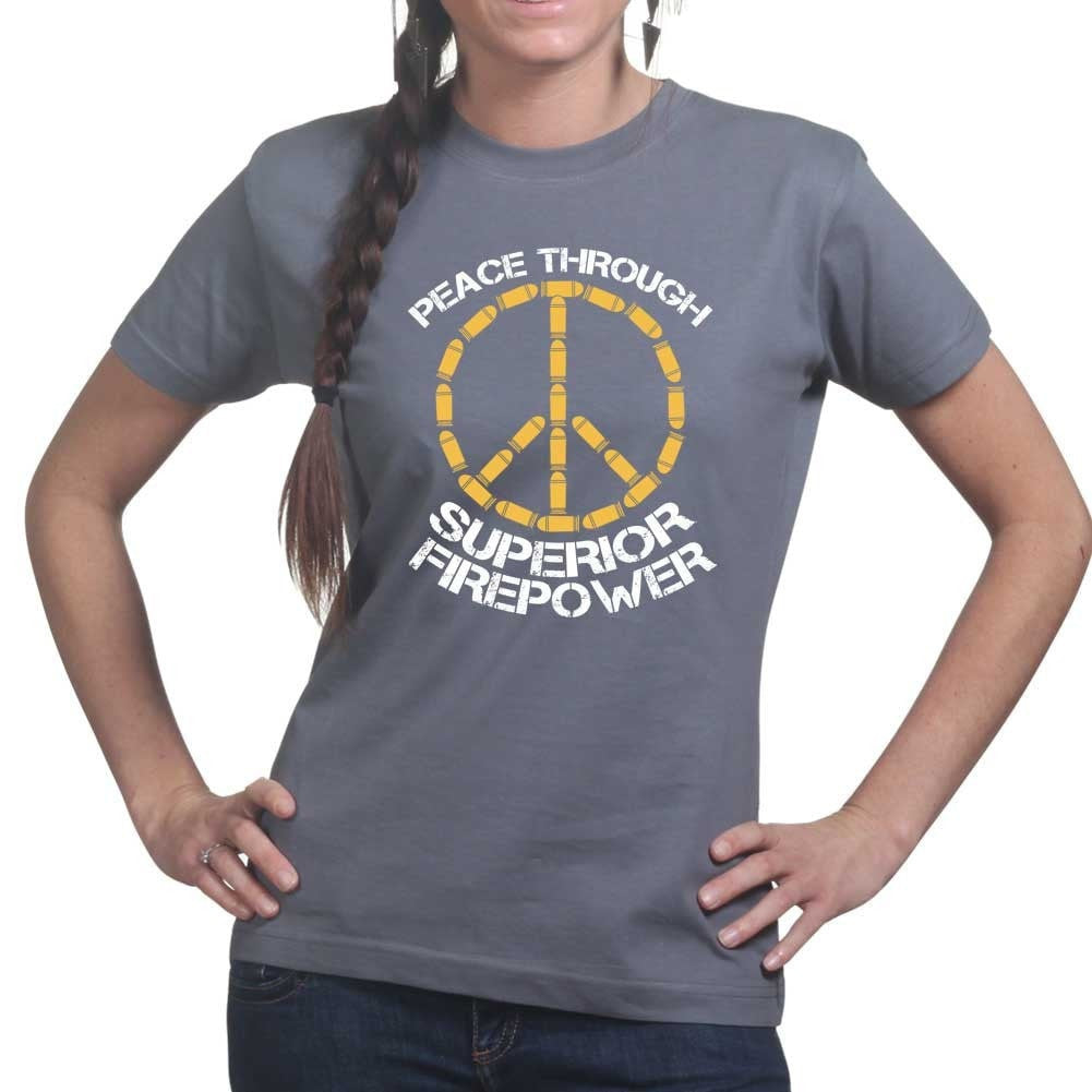 Peace Through Firepower Ladies T-shirt Style001 Hoodie, Sweatshirt | CoreVibeTees.com (Image 4)