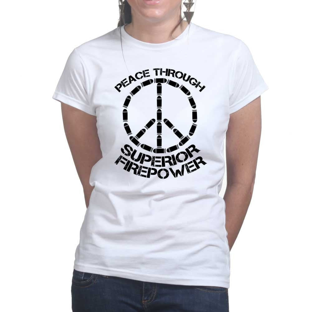 Peace Through Firepower Ladies T-shirt Style001 Hoodie, Sweatshirt | CoreVibeTees.com (Image 3)