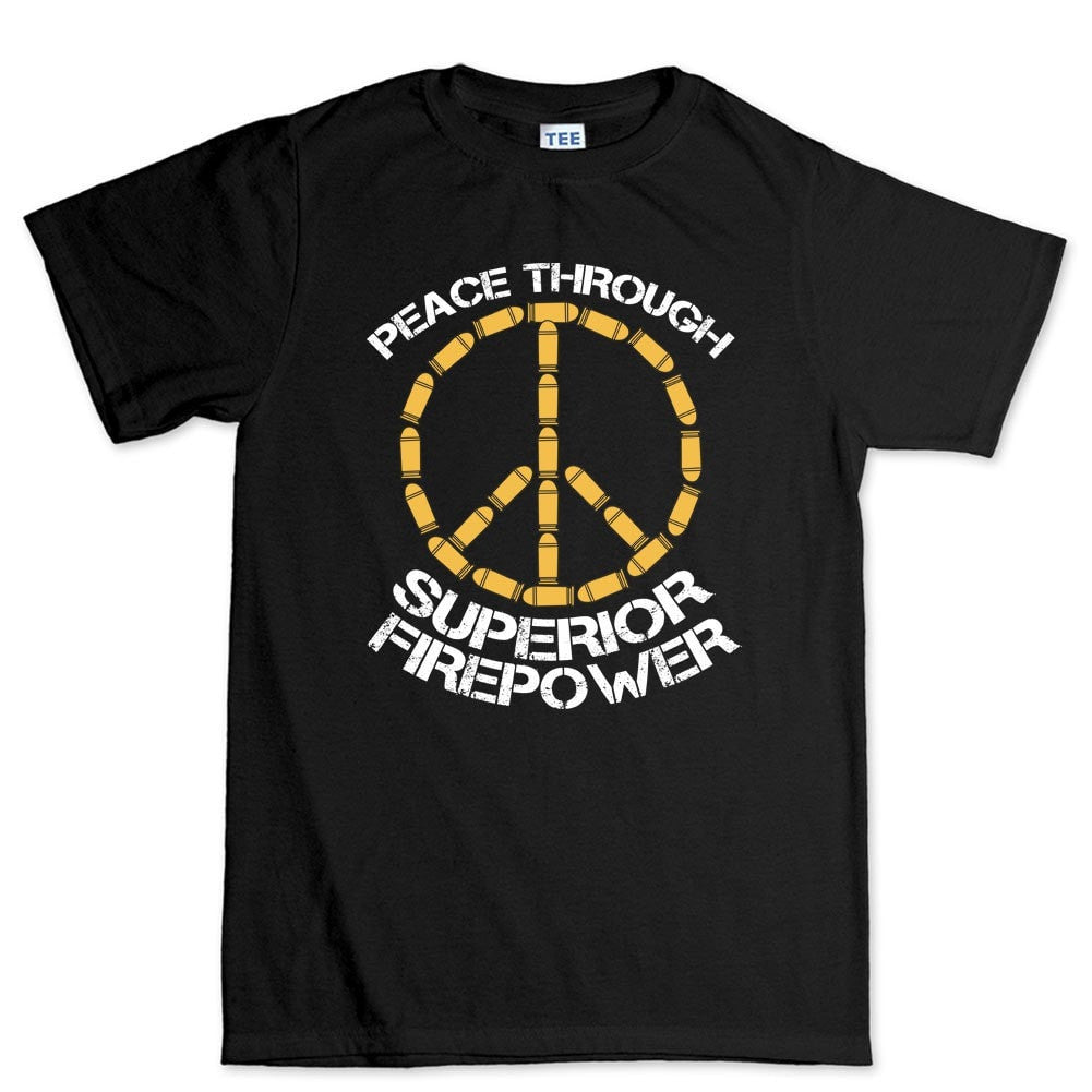 Peace Through Firepower Men's T-shirt Style001 Hoodie, Sweatshirt | CoreVibeTees.com (Image 2)