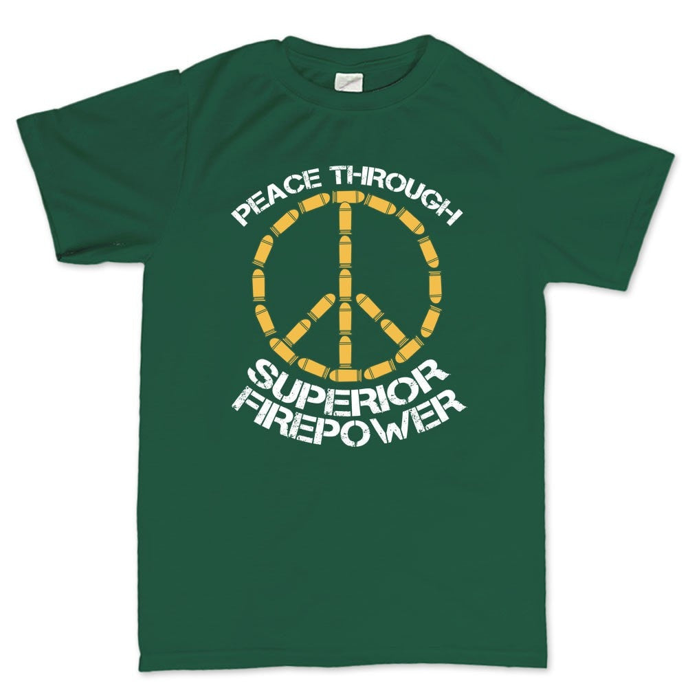 Peace Through Firepower Men's T-shirt Style001 Hoodie, Sweatshirt | CoreVibeTees.com (Image 3)