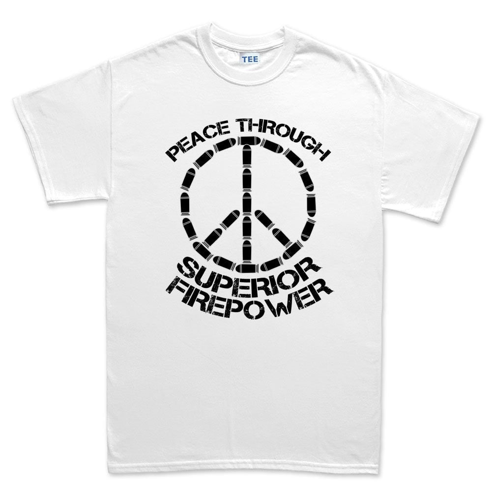 Peace Through Firepower Men's T-shirt Style001 Hoodie, Sweatshirt | CoreVibeTees.com (Image 4)