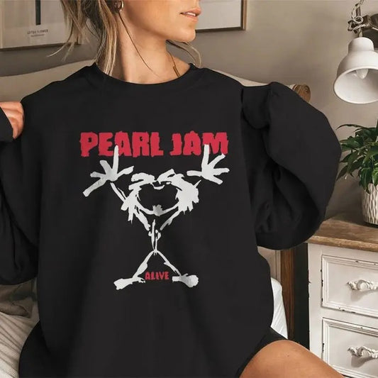 Pearl Jam 90s Tour Sweatshirt, Grunge Rock Music Edition