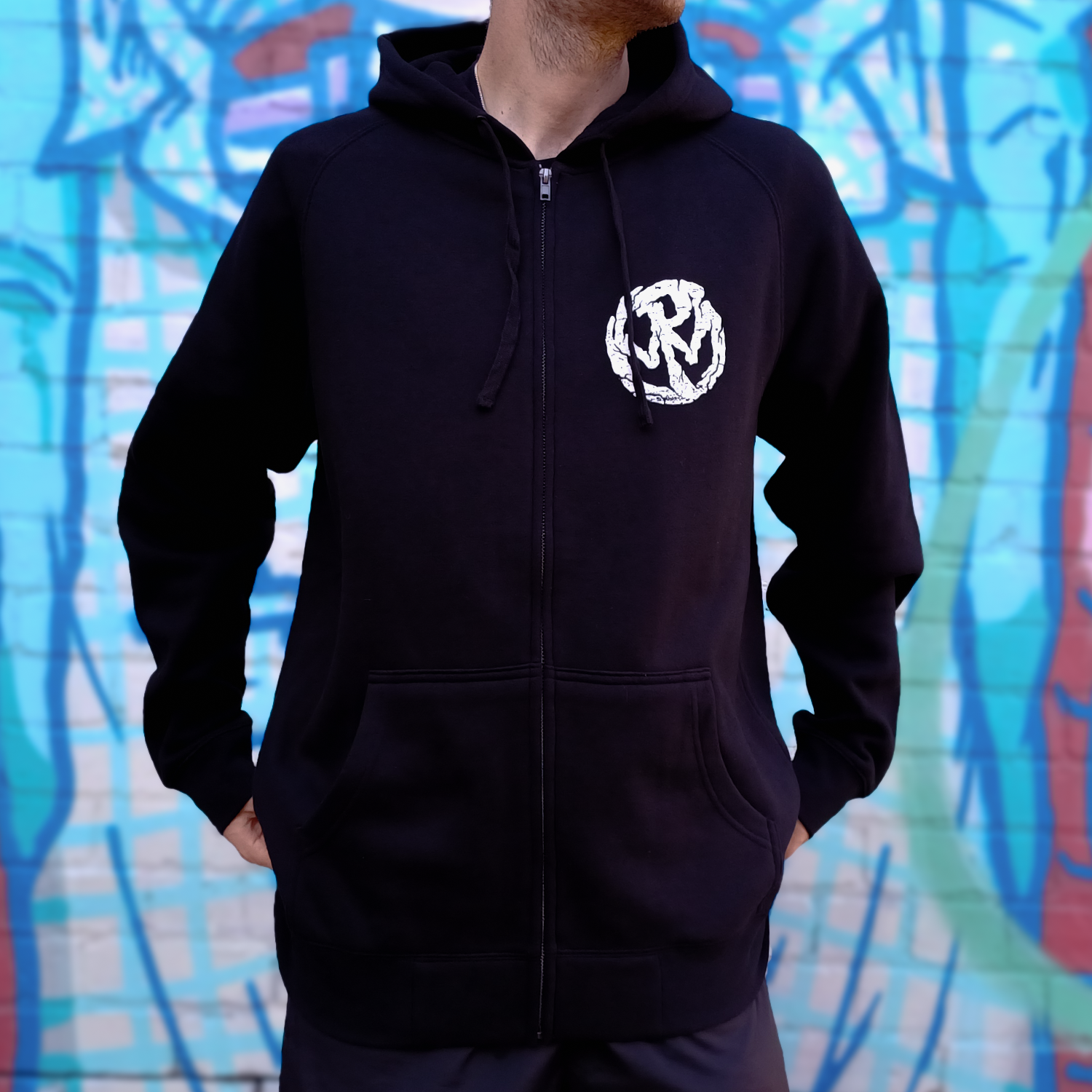 Flag Zip Up Hoodie (Black) T-Shirts, Sweatshirt | CoreVibeTees.com (Image 2)