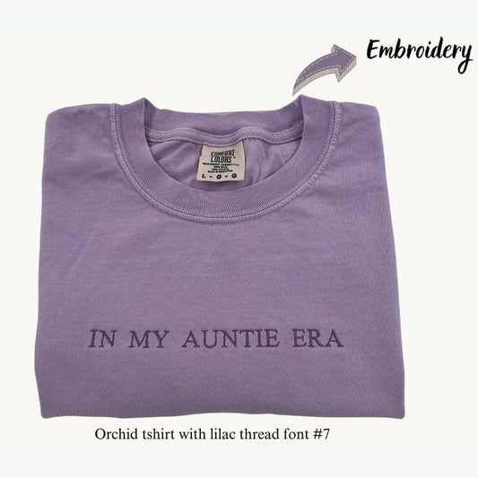 Personalized Comfort Colors T-Shirt, Custom Embroidered T-Shirts, Embroidered Comfort Colors Tee, Custom Embroidery, Mother's Day Gift