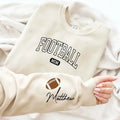 Personalized Football Mom Sweatshirt with Player's Custom Name, Football Mama Hoodie, Football Mom Hoodie with Son's Name...