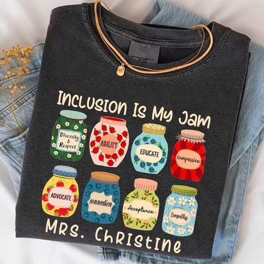 Personalized Inclusion Teacher Shirt, Autism Teacher Sweater, Special Education Shirt, ComfortColors Inclusion is my Jam Sweatshirt, Autism Awareness