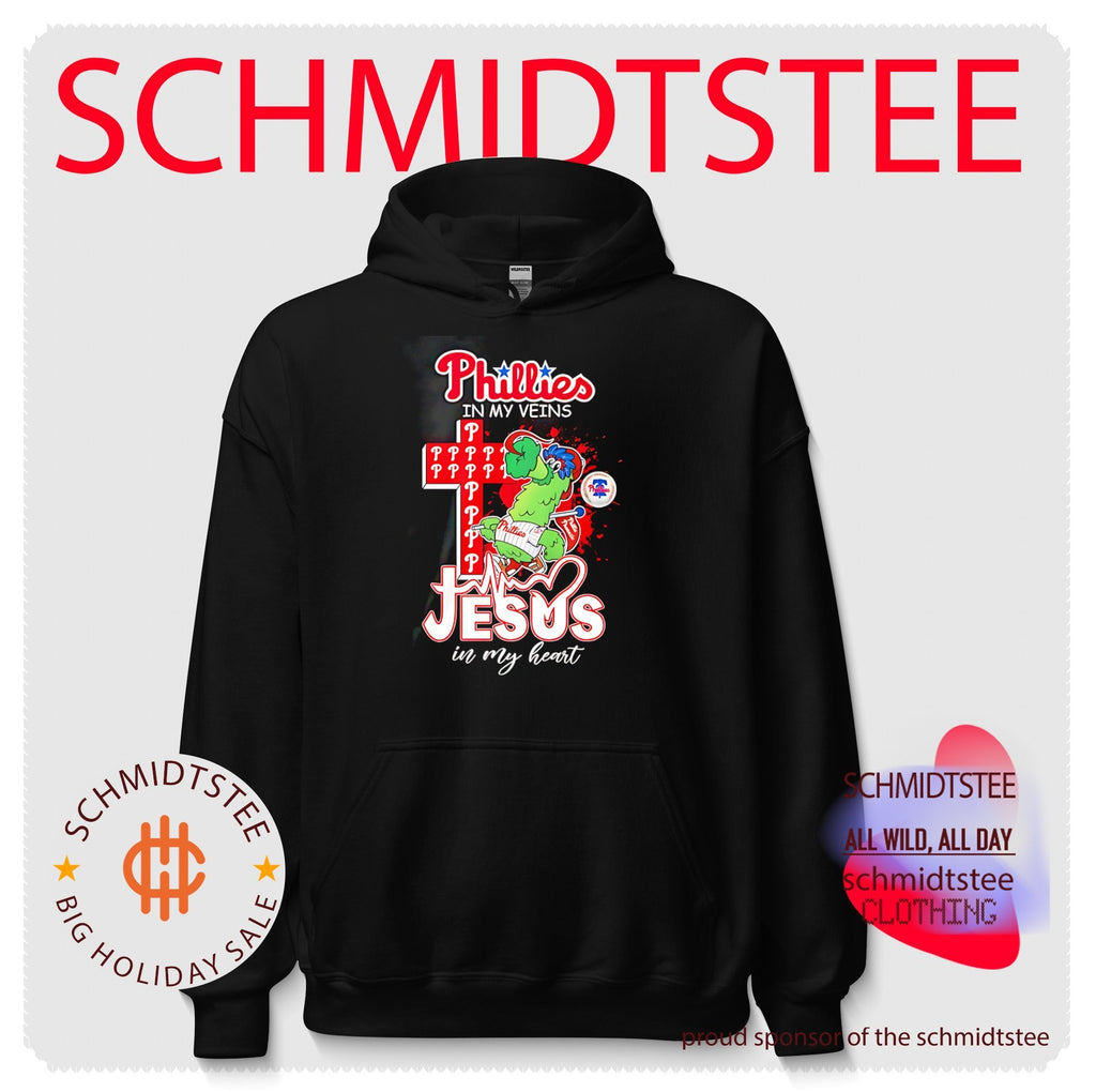 Philadelphia Phillies Jesus in my heart Phillie Phanatic mascot cross shirt