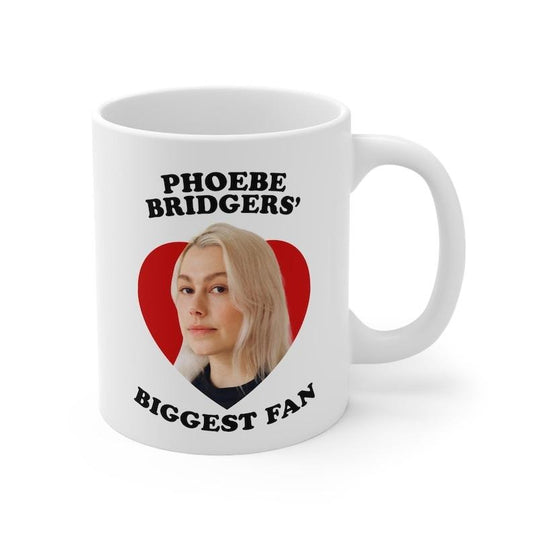 Phoebe bridgers' Biggest Fan Mug, Ceramic Coffee Cups for Music Lovers