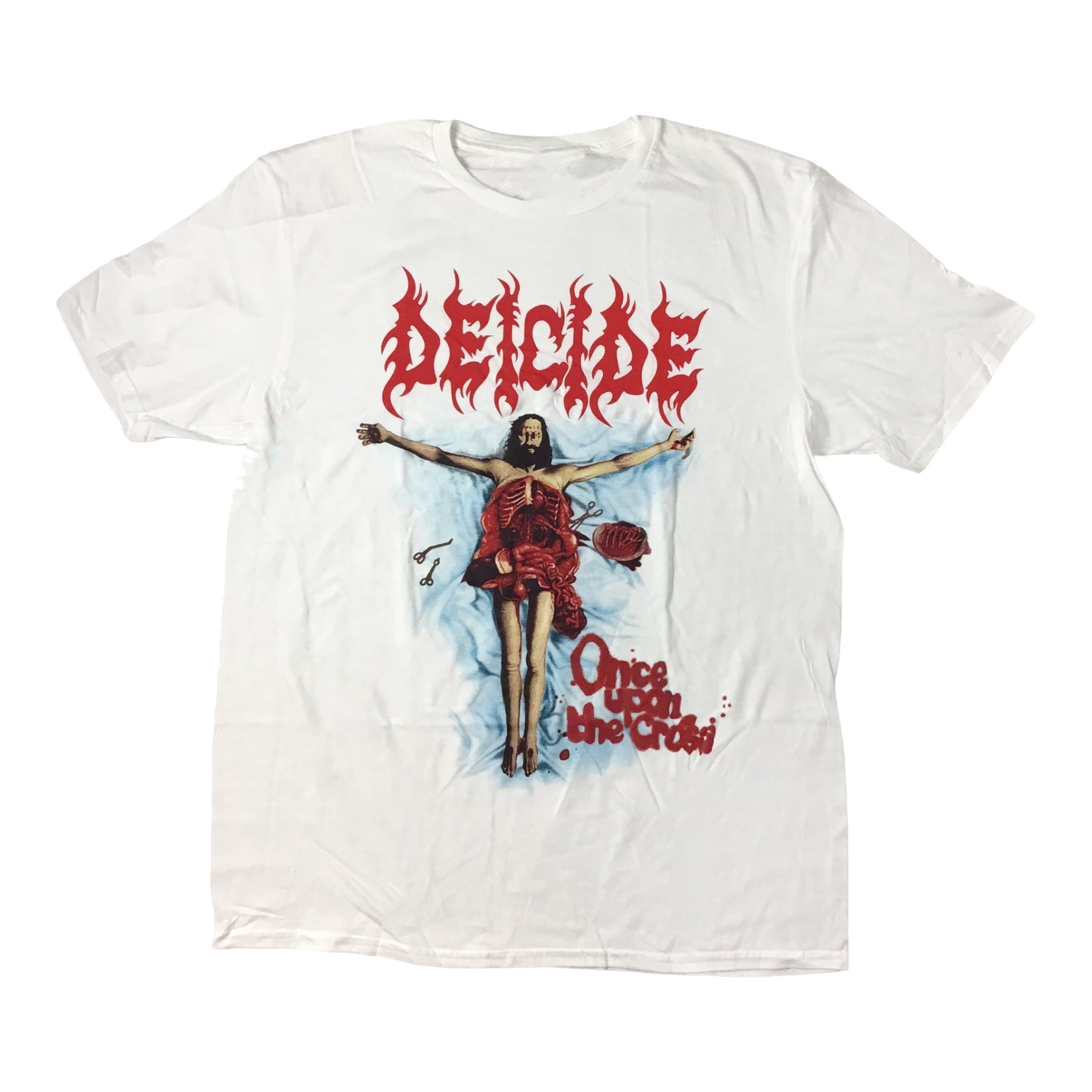 Deicide - Once Upon The Cross Cover (Explicit White) t-shirt Hoodie, Sweatshirt | CoreVibeTees.com