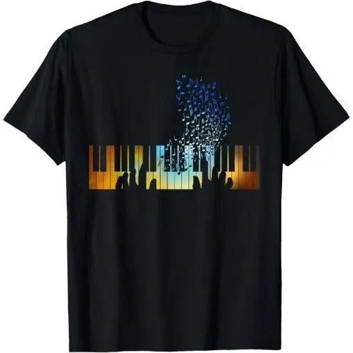 Piano Keyboard Piano Shirt Gift for Men Women Kids T-Shirt Made in USA