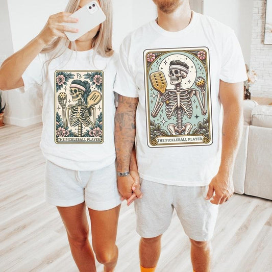 Pickleball Halloween Shirt, Pickleball Tarot Card Shirt, Pickleball Couples Shirt, Funny Pickleball Couple Halloween Costume