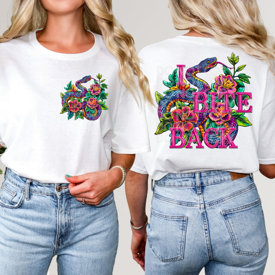 I BITE BACK - POCKET PRINT DOUBLE SIDED TEE Hoodie, Sweatshirt | CoreVibeTees.com (Image 1)
