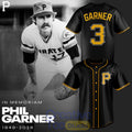 Pittsburgh Pirates In Loving Memory of Phil Garner Tribute Baseball Jersey