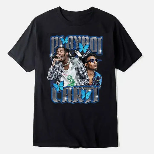 Playboi.C Album Music Black Unisex Adult T-Shirt, Grahpic tees, Crew Neck T-Shirt, Gift for Him, Gift for Her, Gift for Friends, Menswear Top, Womenswear Top
