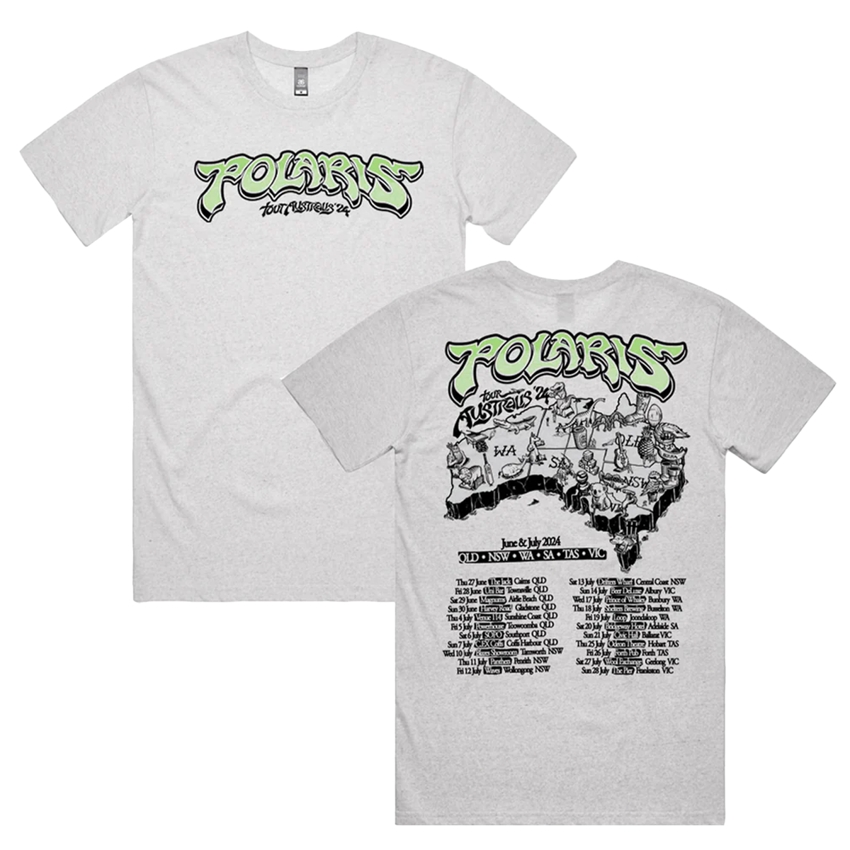 Tour Australis Tee (White Marle) Hoodie, Sweatshirt | CoreVibeTees.com (Image 1)