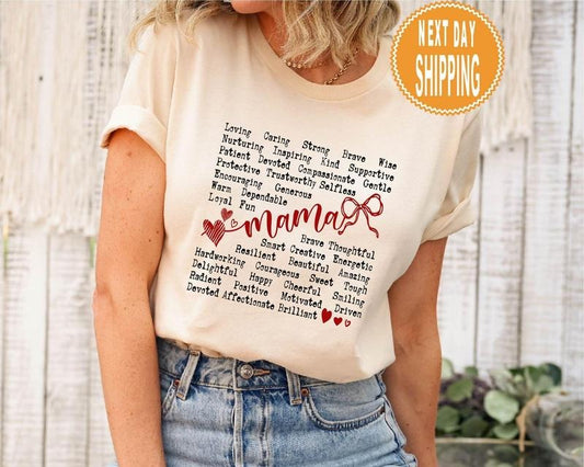 Popular Mama Words Shirt, Cute Mama Meanings Shirt, Trendy Mother Day Gift, Cute Mom Gift, Mom To Be Tee, Mama Heart T-shirt, New Mama Gift