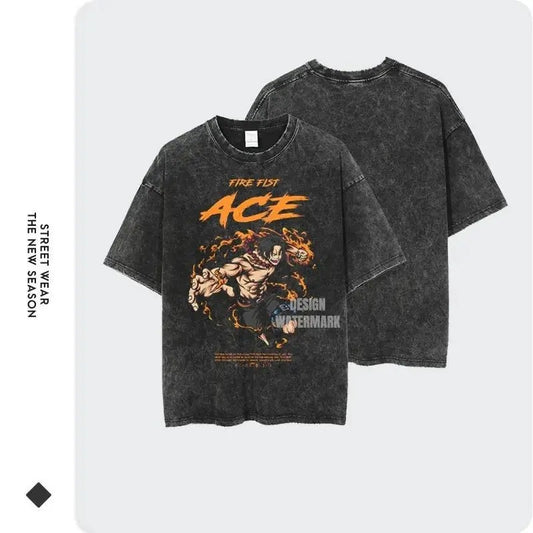 Portgas D. Ace Vintage T-Shirt – One Piece Retro Manga Design, Perfect Gift for Fans Sweatshirt, Hoodie, Comfort Colors