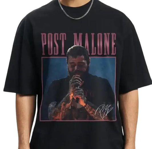 Post Malone Rap Tour Music Merch Tee Shirt Austin Album 90s Rapper Gift Concert