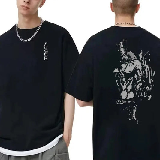 Postgard D Ace One Piece T-Shirt Sweatshirt Hoodie, Ace Graphic 2 Sides Design shirt,  Vintage 90's Anime Shirt, Vintage Anime One Piece Shirt, Anime Manga Shirt, Gift For Fans Anime Lovers, Top For Gym Cotton Menswear Womenswear Graphic Anime T-Shirt. Sw