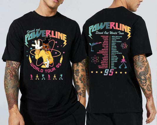 Power..line Stand Out World Tour 95 Tshirt Sweatshirt, A Goo..fy Movie Power..line Shirt, Matching Family Shirt, Magic Kingdom