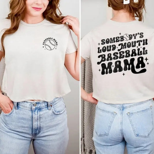 Premium  Baseball Cropped Shirt Gift Baseball Game Day Shirt for Women T Ball Game Day TShirt Baseball Mom Shirt Game Day TShirt Sports Shirt for Her