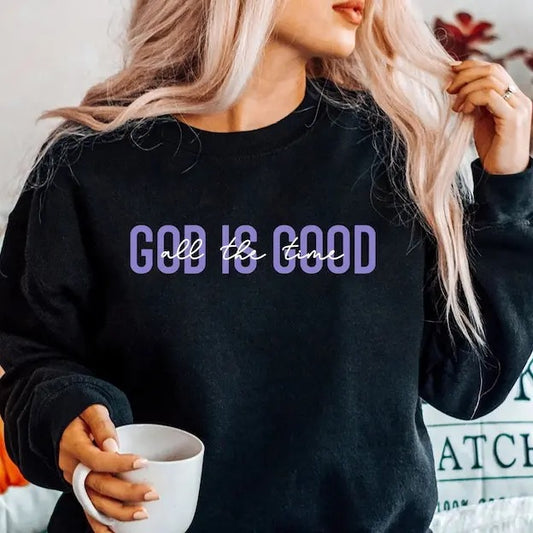 Premium  God Is Good All The Time, Amazing Grace  Believe , Self Love , Religious , Mountain sweatshirt