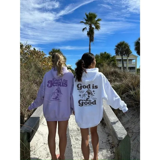 Premium  God is Good Hoodie, Christian Hoodie, Religious crew, Bestfriend Matching Hoodie, Oversized Beach Sweatshirt, Trendy Positive Sweatshirt