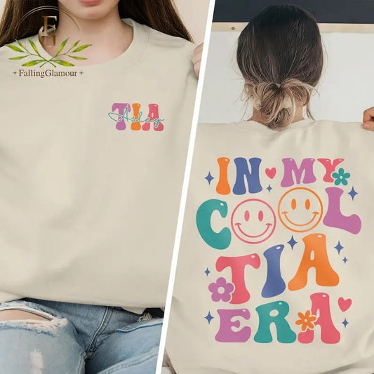 Premium  In My Tia Era Sweatshirt, Tia Sweatshirt, Cool Auntie Sweatshirt, Aunt Shirt, New Tia Gift, Tia To Be Shirt, Sister Gifts, Baby Announcement