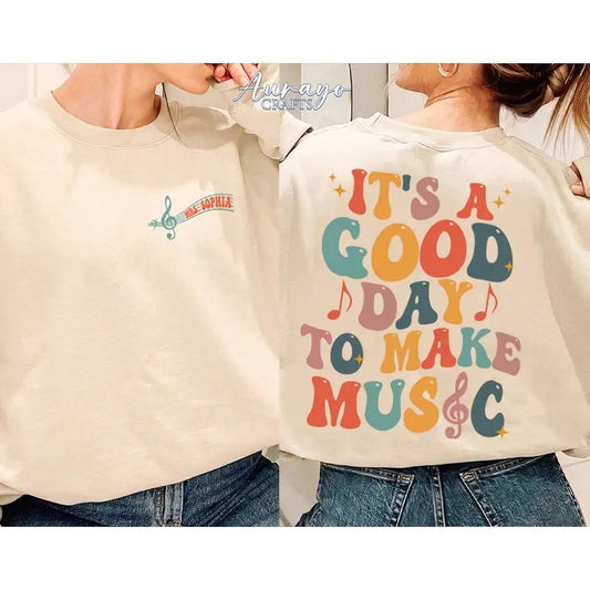 Premium  It's A Good Day To Make Music Shirt, Custom Music Teacher Shirt, Music Teacher Gift, Teacher Gifts, Appreciation gift, Back To School gift