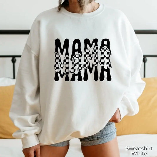 Premium  Mama Themed Sweatshirt, Trendy Mom Hoodie For Women, Minimalist Mother's Day Tee, Preppy Mama Life Shirt, Gift For Mummy
