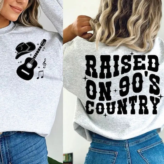 Premium  Raised on 90s country , 90s country, nashville bachelorette country music sweatshirt