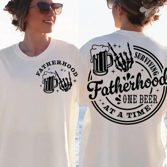 Premium  Surviving fatherhood one beer at a time , Father's Day , Funny Dad , Birthday Dad , Dad , Vintage birthday sweatshirt