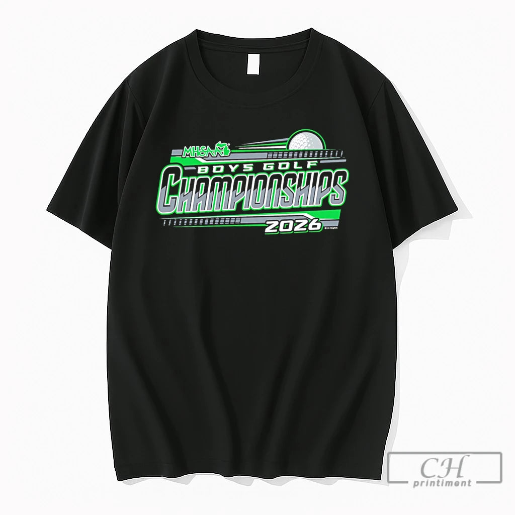 Premium 2026 Mhsaa Boys Golf Championships Logo Tee