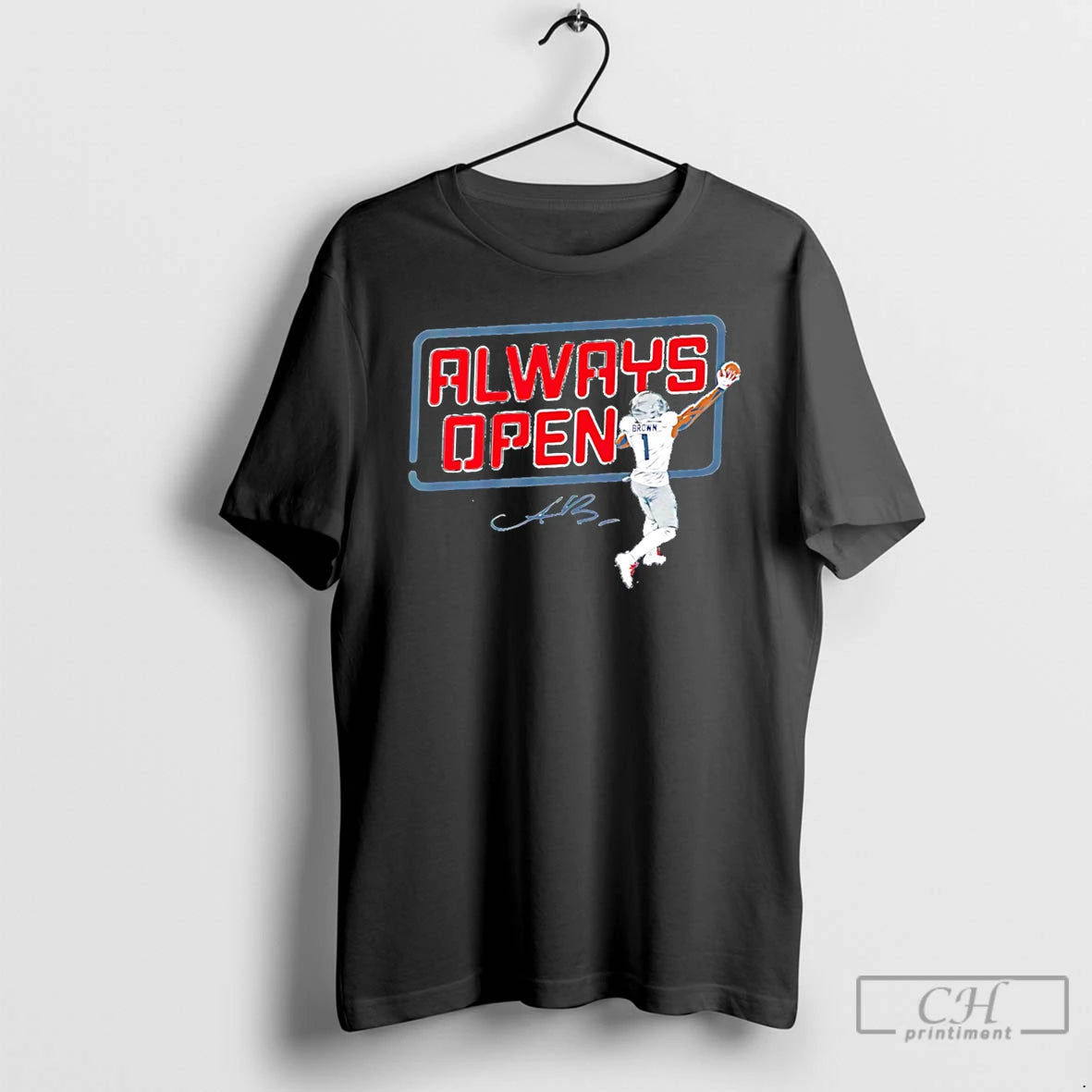 Premium A J Brown New England Patriots Always Open New England Signature Tee T Shirts