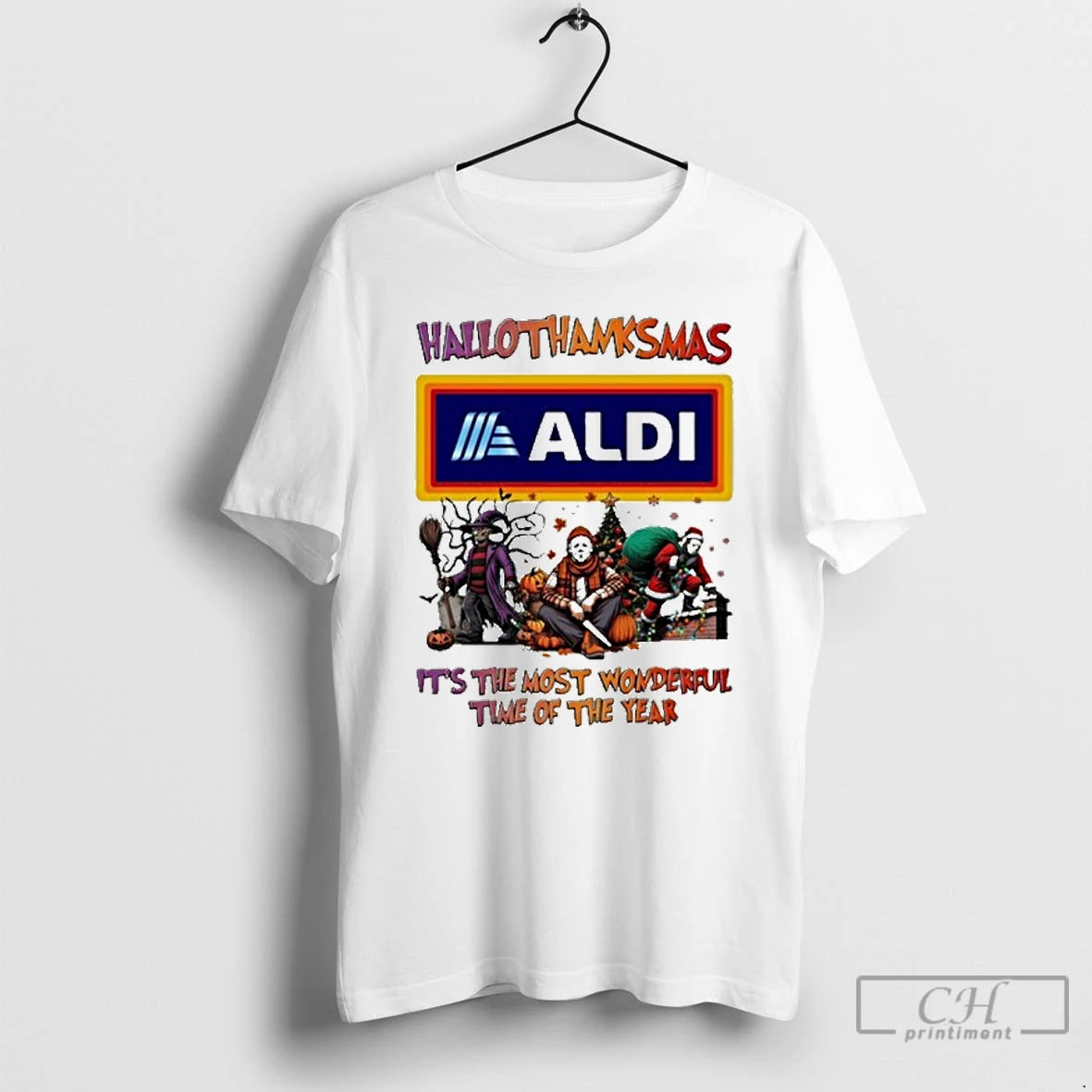 Premium Aldi Horror Film Hallothanksmas Its The Most Wonderful Time Of The Year T Shirts