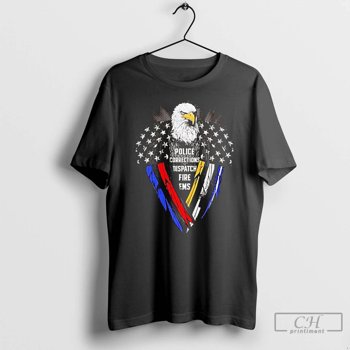 Premium Bald Eagle Wings Of Heroes Police Corrections Dispatch Fire Ems T Shirts