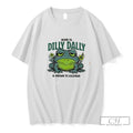 Premium Born To Dilly Dally And Known To Lollygag Frog Cartoon Tee T Shirts Sweater