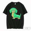 Premium Boston Celtics Dachshund Dog Cartoon Tee