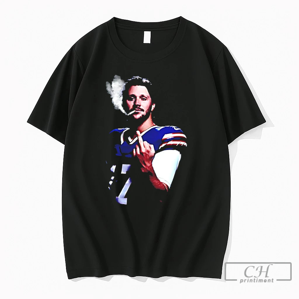 Premium Buffalo Bills Josh Allen Middle Finger Fuck The Haters Tee